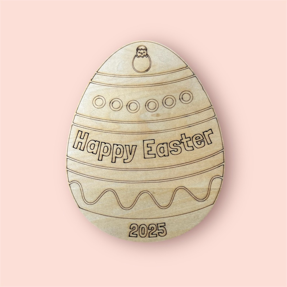 PAINT YOUR OWN Wooden Easter Egg Decoration